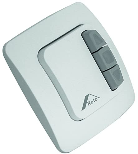 Orginal Roto Schalter 230/24V | Gegenseitige Verriegelung | Unterputz Ø 58 mm Wandeinbau | 80 x 80 x 14 mm | Alpinweiß