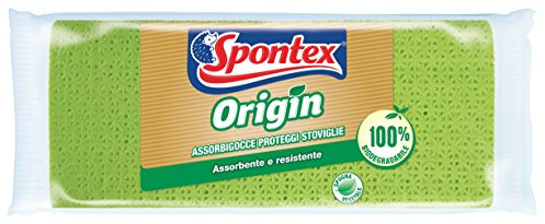 Spontex Origin assorbigocce Biodegradable, Cellulose/Cotton, Green, 42 x 0.5 x 31 cm