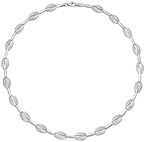 Jobo Damen-Halskette aus 925 Sterling Silber gehämmert 45 cm