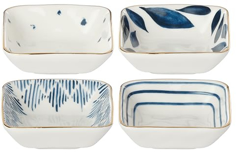 Lenox Blue Bay 4-Piece Stacking Dip Bowl Set, 0.95 LB
