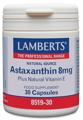 Lamberts Astaxantina 8mg con Vitamina E - 30 Cápsulas
