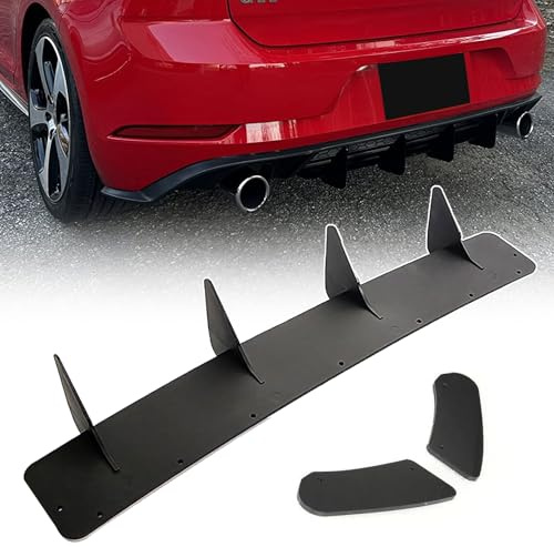 ABS bakre stötfångare diffusor haj fenor spoiler läppvinge för golf 7 GTI, bil exteriör splitter svans blad ram tillbehör