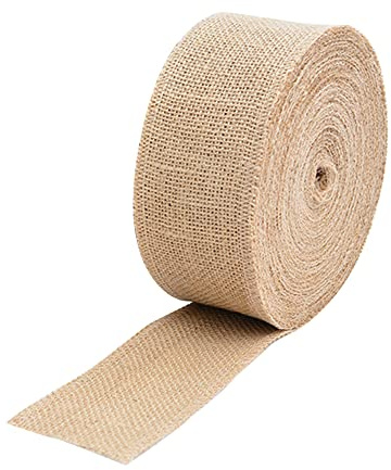 4cmx10M Hessian Ribbon Natural Jute Burlap Ribbon Roll Vintage