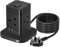 3M Cube Extension Lead with USB C, Hotimy 4 Way Plug Extension Socket with 4 USB (2 USB A & 2 USB C), Child Safety Extension Cord with Switch Black Power Strip for Home Desk Office
