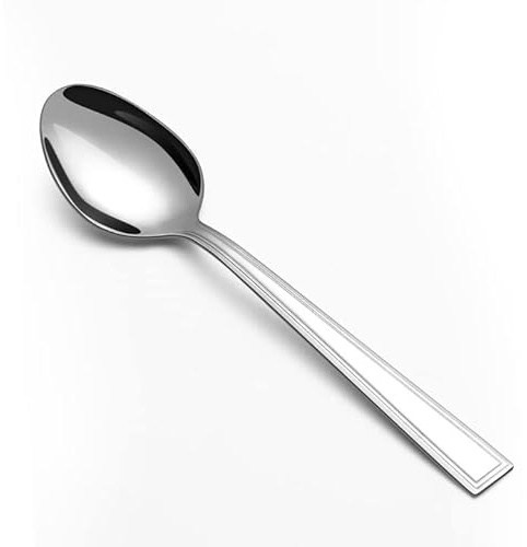 hunnycook Teelöffel-Set, 12 Stück (13,7 cm), Edelstahl, hochglanzpoliert, Besteck-Set für Tee, Kaffee, Verwendung für Zuhause, Restaurant, spülmaschinenfest