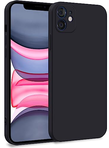 MyGadget Cover per iPhone 11 - Custodia in Silicone Morbido a Doppio Strato – Case con Protezione Fotocamera & Fodera Interna Antigraffio - Nero