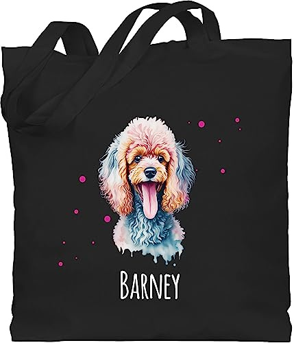 Geschenk mit Namen personalisiert by Shirtracer - Baumwolltasche - Hunde - Pudel - Hundebesitzern Geschenk