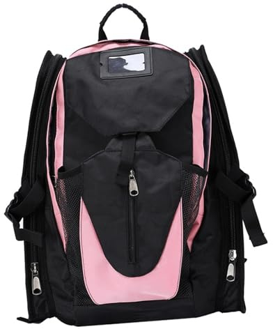 perfk Mochila para Patines, Bolsa de Transporte para Patines en Hielo, Accesorios para Patines, Bolsa para Patinaje en línea, Bolsa para Zapatos de, Rosa pequeña