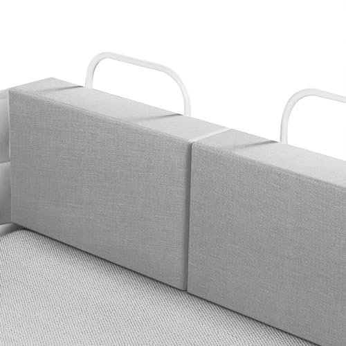 Mgchowue Kind Nachttisch Baby-Bettschutz, 5-Loch Verstellbar Seitenschutzgitter Sicherheit Anti-Sturz-Bettgitter Kleinkinder Bett-Geländer Zaun, Grau (Size : 50cm)