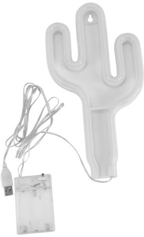 UPKOCH LED Schreibtischlampe im Kaktus Design mit Kreativer Modellierung von Neonlicht Leichtes Neon Nachtlicht für Zuhause zum Sommerfest im Wohnzimmer oder Schlafzimmer