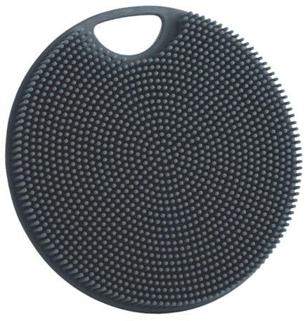 flexii® Silicone Body Scrubber - Premium Body Brush for Sensitive Skin, Gentle Body Exfoliator & Shower Scrubber, Exfoliating Silicone Loofah for Men & Women - Charcoal