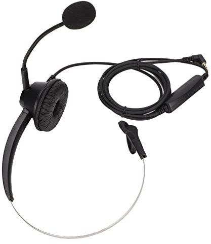 Plyisty Phone Headset 2.5mm with Microphone, Unidirectional Noise Canceling Mic Corded Single-Ear Headset Support Volume Control & Mute
