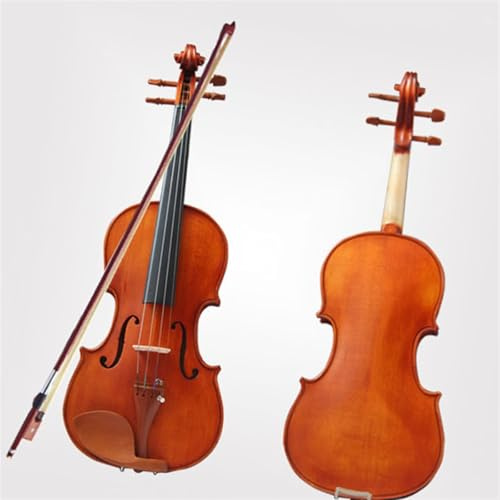 Geige Komplett Handgefertigte Massivholzvioline Mit Mattem Finish Und Guter Klangqualität(3/4)