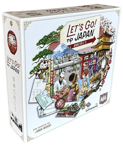 Studio Supernova - Let's Go! to Japan - Draftspiel, Sammlung von Sets und gleichzeitigen Schichten, 1-4 Spieler, 14+, italienische Ausgabe