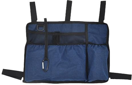 Borsa portaoggetti per sedia a rotelle,Borse per sedia a rotelle - Organizer tasca laterale per sedia a rotelle - Borsa portaoggetti laterale per sedia a rotelle, borsa da viaggio per m, blu, Se