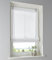 Tenda a rullo con occhielli Brondy, colore bianco semitrasparente, effetto lino con ganci senza foratura, larghezza 45 cm x altezza 140 cm