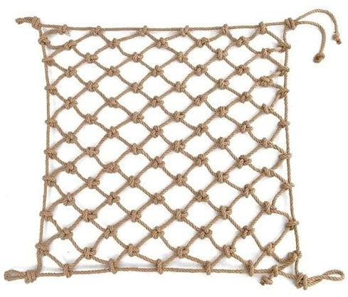 Yoeoefuo Sicherheitsnetz Schutznetz Hanfseilnetz Ballfangnetz 1x1m - 6x10m Mehrere Größen Innen Und Außen Schutznetto Sicherheitsnetz Hochbett Protective Net Jute Netz Ladungs Seilnetz(3x10m)