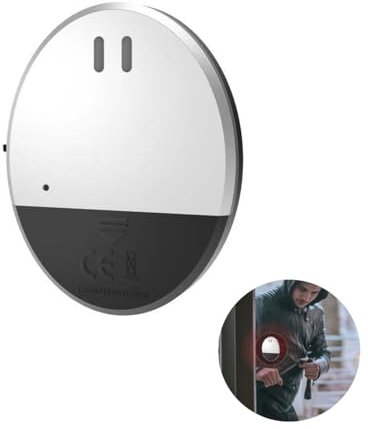 Ultra Slim Window Alarm, 130dB Loud Vibration Alarm Sensor, Door Alarm Sensor Glass Break Alarm for Home Office Shed Dorm Room RV Security (Silver)