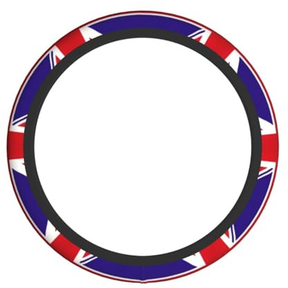 Union Jack Car Steering Wheel Cover 15 Inch Non-Slip Durable Universal Fit for Most Cars