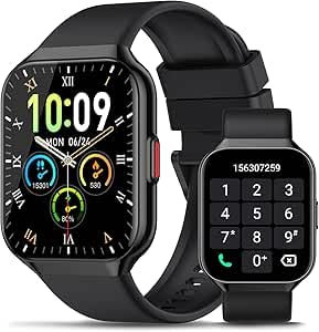 Smart Watch for Men Women Answer/Make Calls, 1.96 HD Touch Screen Fitness Watch with Heart Rate/Sleep Monitor, Step Counter, IP68 Waterproof Smartwatchc,113+ Sports Activity Trackers for Android/iOS
