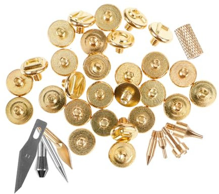 VILLFUL Brennspitzen-set Für Holz Und Leder Mit Buchstaben-brennspitzen Prägespitzen Zum Holzbrennen Und Brandmalerei Inklusive Alphabet-brennschablone Und Schnitz-transferkopf