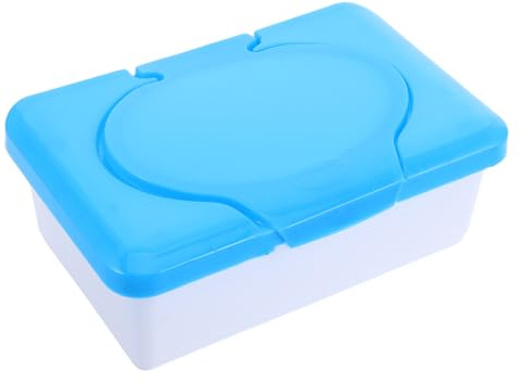IMIKEYA Feuchttücherbox aus Kunststoff mit Deckel Tragbarer Feuchttuchhalter für 80 Tücher Leicht zu Reinigen für Zuhause und Reisen