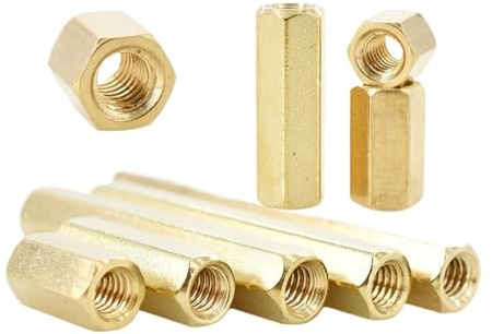 Xuro Messing Motherboard Abstandshalter Hex Board Rack Stud Abstand Schraube Hexagon Kupfer Weibliche PCB Säulen Bolzen M2 M2.5 M3 M4 M5 M6 Spacer(12mm (20Pcs),M6)