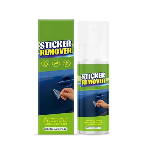 Aufkleber Entferner 100ml Klebstoffentferner Spray, AdhesiveRemover Extra Stark, Schonend und Lackschutz für Auto