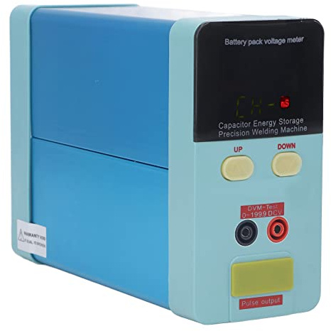MasYosh Kondensator-Energiespeicher-Punktschweißgerät, 11,6-kW-Impulsschweißgerät mit Smart-Display-Bedienfeld und Punktschweißstift, für die Batteriewartung und das Schweißen von (EU-Stecker)