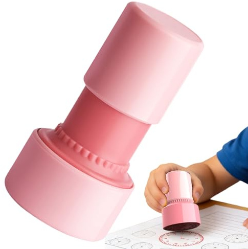 Aeimekfal Uhren Modell Stempel - Lehrreiche Spaßaktivitäten Zum Lernen Der Uhrzeit - Uhren Lehr Stempel | Für Mädchen Klassenzimmer Zuhause Schule Kunst Malen Geburtstag Feiertag Party