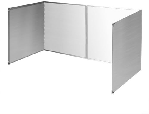 Pare-éclaboussures en acier inoxydable pour cuisinière à gaz de cuisine, pliable et réglable pour éviter les éclaboussures d'huile et la chaleur (29 x 40 cm, 4 tranches)