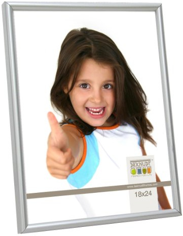 Deknudt Frames Cadre Simple Résine Couleur Argenté Photo 40x60cm S011D1 | couleur argenté - pour accrocher - pour affiches ou posters
