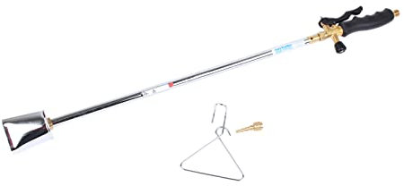 Unkrautbrenner SuperBioFlamme 75 mm Brenner Propangasflasche (Piezozündung Sparventil Abflammgerät Enteiser Unkrautvernichter)