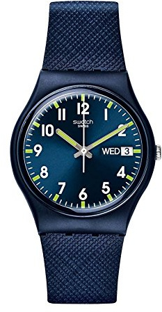 Swatch Unisex-Armbanduhr Analog Quarz Silikon GN718