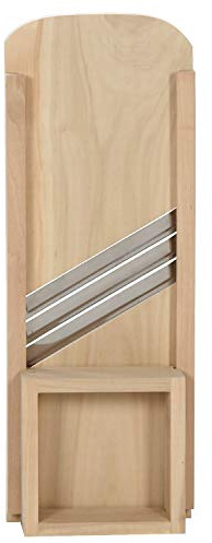 Bütic Holz Krauthobel Gemüsehobel Raspel FSC + optional Krautstampfer, Größe:Linde 66x24cm - 3 Messer
