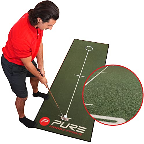 Pure2Improve Mat Alfombrilla de Golf, Unisex-Adult, Verde, 80x237 cm