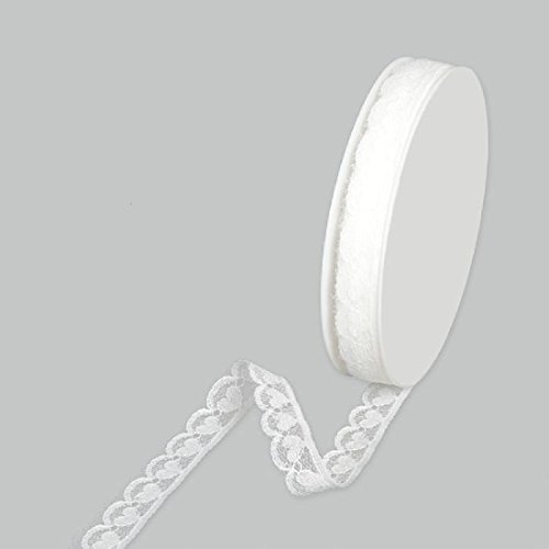 Spitzenband Herzchen / 20 Meter/Weiss/Breite:15 mm