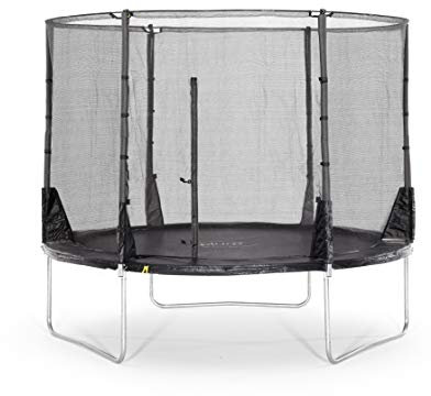Plum 14ft Space Zone II Evolution Trampoline (Telescopic Pack Down Enclosure) Black, Spacezone Evo