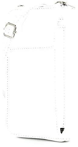 modamoda de P06 Damen Leder Umhängetasche Geldbörse Handytasche für Smartphone 16 x 8 cm 6,9 Zoll handmade in Italy