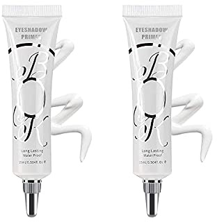 LOKFAR 2 Pack Matte Eyeshadow Primer for Oily Lids White Eyeshadow No Crease Eye Primer Makeup Eyeshadow Base Waterproof & Smudge-proof & Long Lasting Cream Liquid Eye-shadow for All Shadows (Set A)