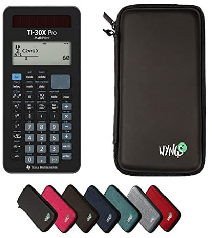 TI-30X Pro MathPrint inkl. WYNGS Schutztasche Schwarz - Wissenschaftlicher Taschenrechner - Basic Set