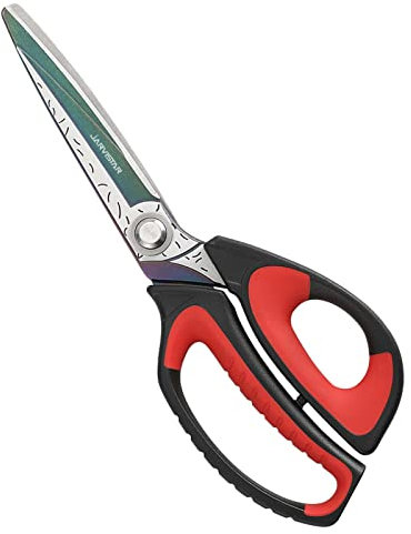 JARVISTAR 26CM Universalschere,Hochleistungsschere Titanbeschichtung, Ultrascharfes Geschmiedetes Schere für Stoff, Teppich, Haushalt, Garten,Kabel,Seilen, Leder