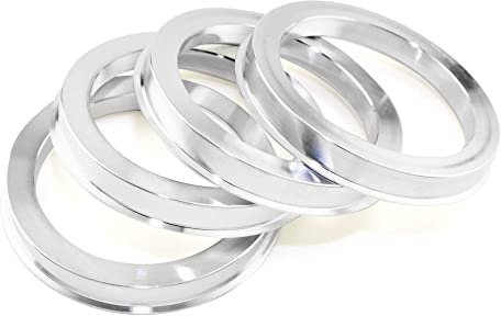 RhinoTuning 4Stk. Zentrierringe Ø 72,8 mm auf Ø 57,1 mm Silber Universal Auto Naentrierringe, Radschraubenbeutel