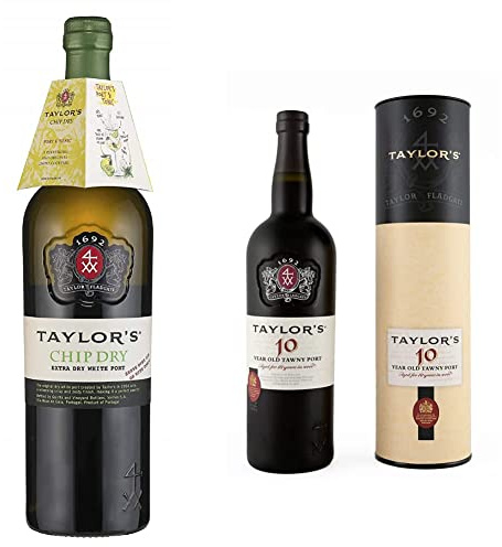 Taylors Chip Dry White Port, 75 cl & Port 10 Year Old Tawny Port | 75 cl