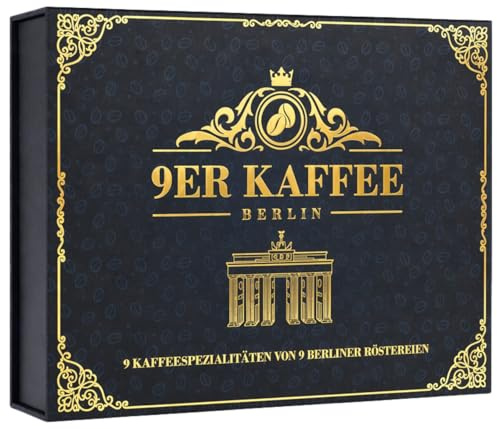 Kaffee Geschenk-Set von 9 Berliner Röstereien | edles Kaffee Probierset | 9 Kaffeespezialitäten, Geschenkidee für Männer & Frauen & Kaffeeliebhaber, Geschenkkorb zum Geburtstag, Geschenkbox gemahlen