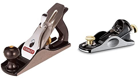 Stanley 4 Smooth Plane 2 Inch 1-12-004 & 5-12-020 6.1/4 Block Plane C/w Pouch