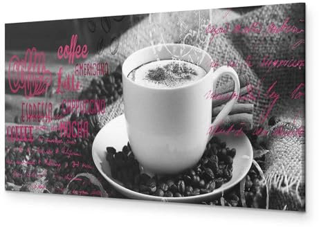 B&D XXL - Akustikbild Kaffee Bilder Akustikschaum Hochleistungsschallabsorber Schallschutz Leinwand 1 tlg Wandbild Raumakustik Schalldämmung Coffee Kaffeebohnen Küche j-C-0093-b-d