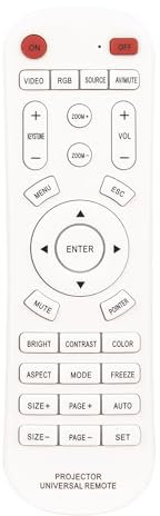 Universal Projector Remote Controllor, Replacement Compatible with Most Epson/Optoma/Samsung/Panasonic/Viewsonic/Infocus/Benq/Sanyo/NEC/Toshiba/Sony/Hitachi/Ricon/Mitsubishi Projectors