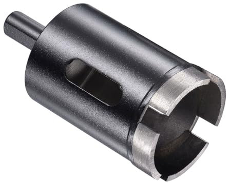 CoCud Diamond Core Drill Bit, 40mm Dia Triangle Shank, Tiles Stones Marble Concrete Dry/Wet Hole Saws Black - (Applications: for M10 Angle Grinder), 1-Piece