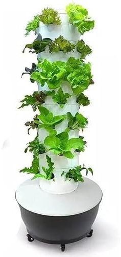 Hydroponisches Anzuchtsystem Hydroponisches System 6 Etagen 36 Pods Garten-Hydrokultur-Anbausystem, Aeroponik-Anbauset mit Hydratationspumpe, Adapter, Aquaponik-Pflanzsystem wyqdp240305